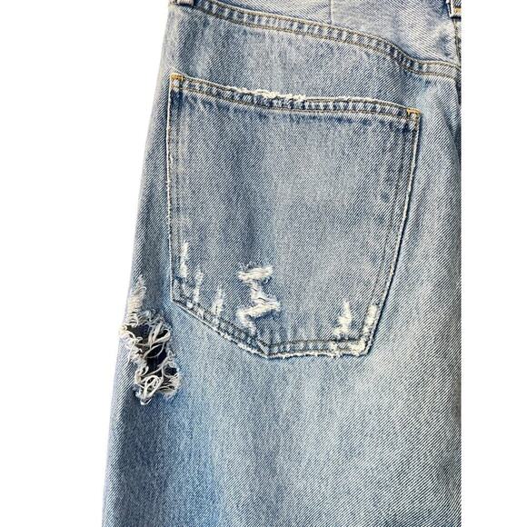 AGOLDE 90’s Jeans Women’s A069C-811 Size 29 Blue Denim Distressed Button Fly Y2K - Picture 5 of 15